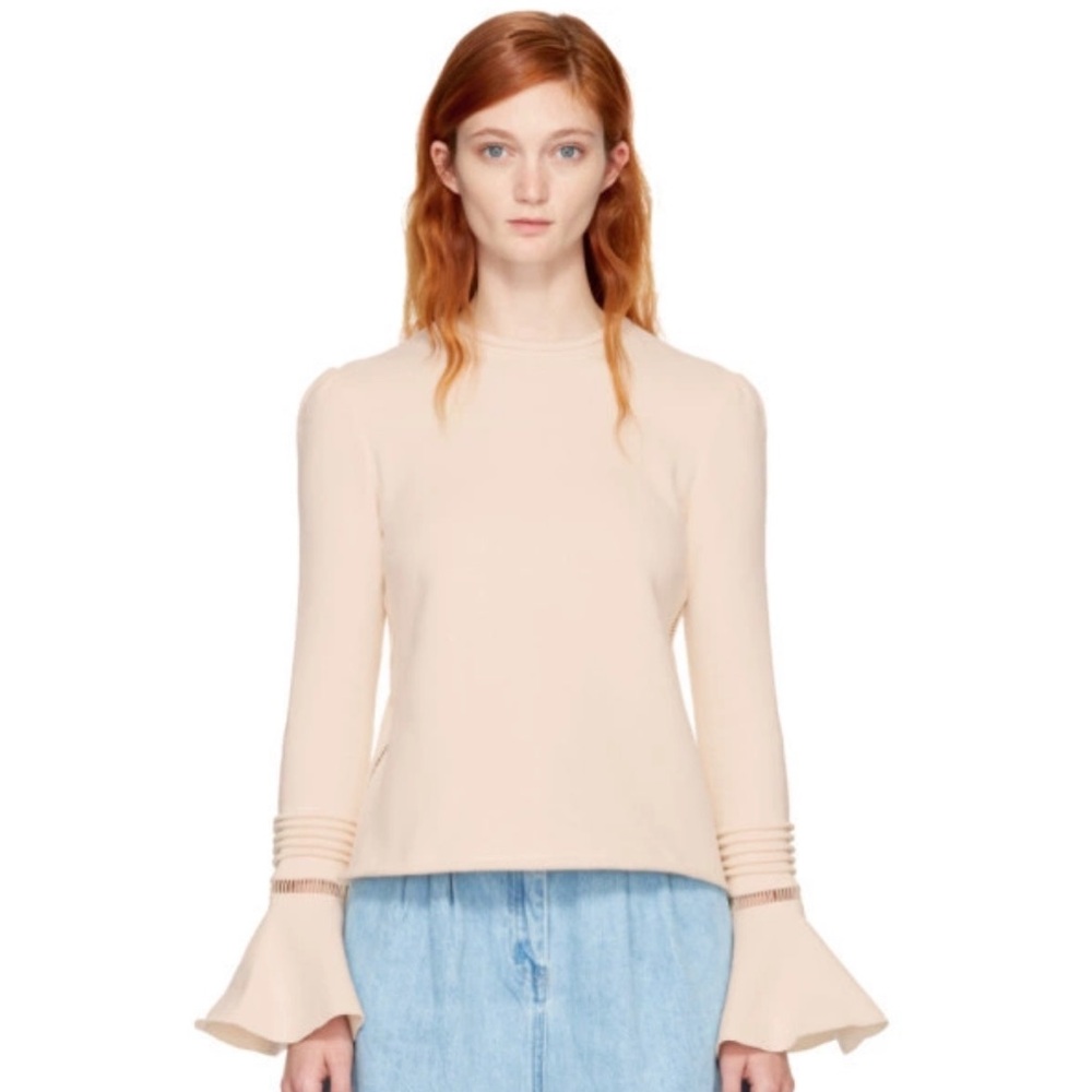 See By Chloe Ivory Flared Sleeve Blouse